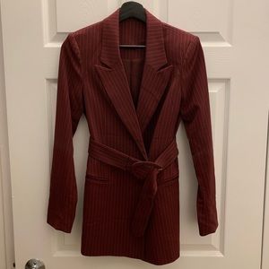 & other stories burgundy blazer